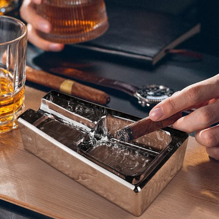 Crystal Glass Cigar Ashtray
