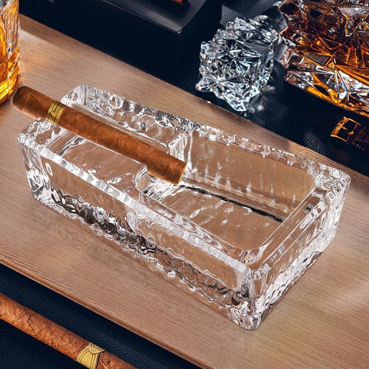 Crystal Glass Cigar Ashtray