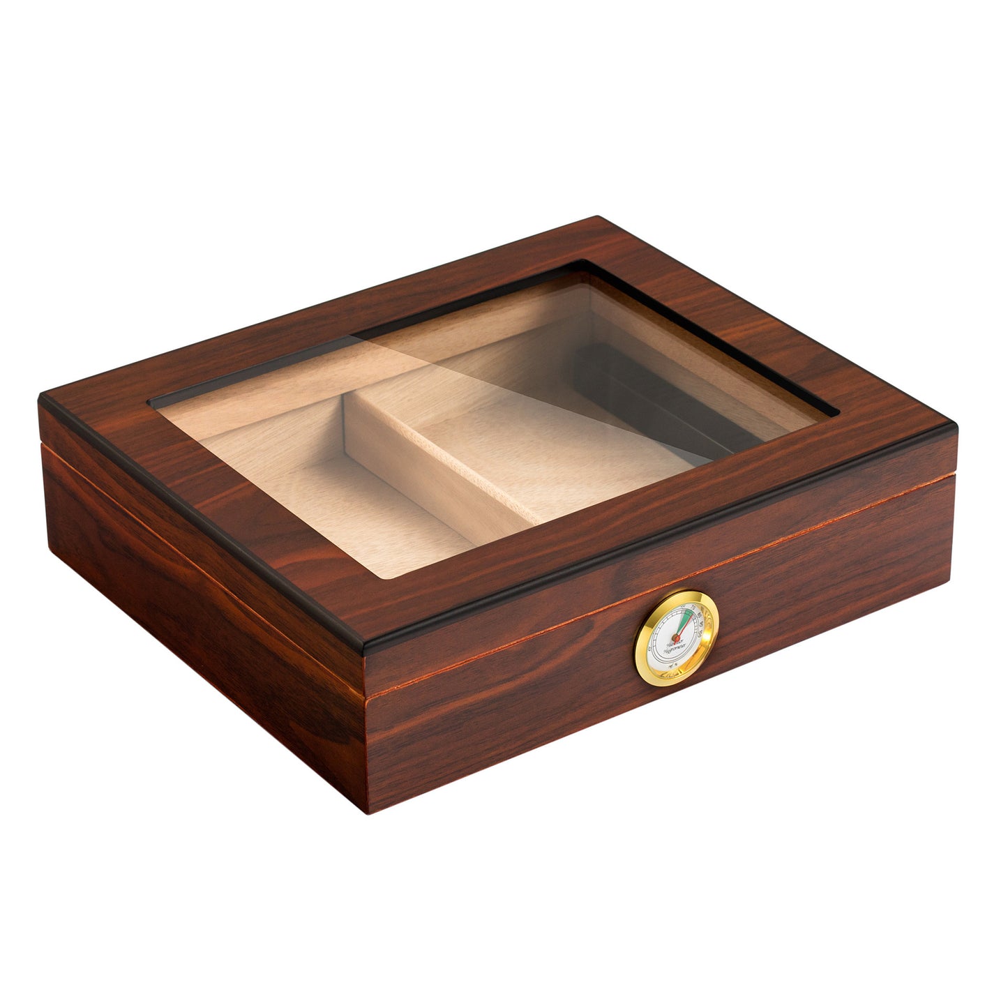 Wooden Square Clamshell Cigar Humidor