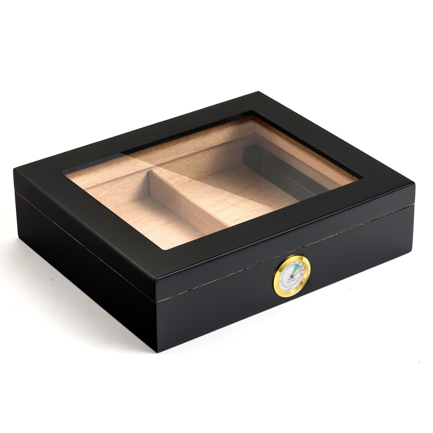 Wooden Square Clamshell Cigar Humidor