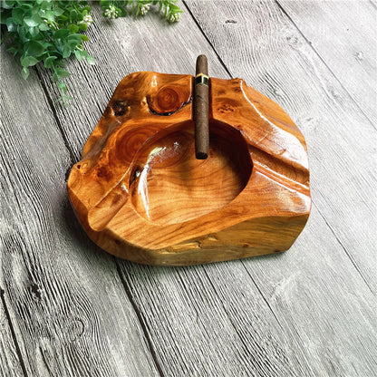 Natural Root Log Vintage Cigar Ashtray