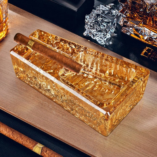 Crystal Glass Cigar Ashtray