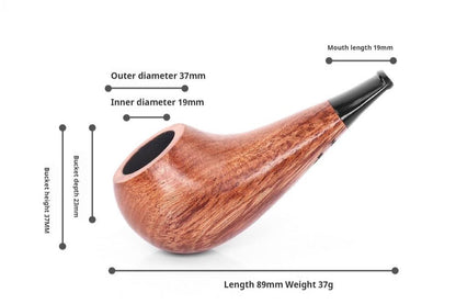 Costustoot Huanghua Pear Wood Tobacco Pipe